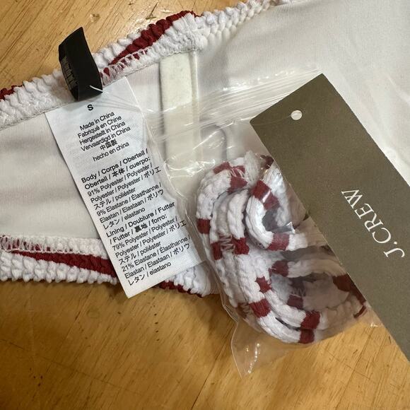 NEW J. Crew Scrunchie Ring Bandeau Bikini Top sz S - Picture 8 of 8
